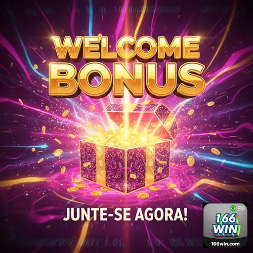 Imagem promocional do bônus 05 no 166win, destacando vantagens exclusivas para jogadores brasileiros
