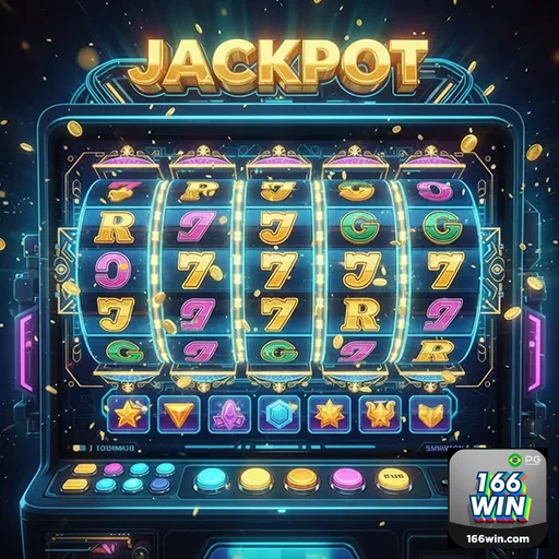 Imagem de um jogo de caça-níqueis no site 166win, disponível para apostas e diversão online.